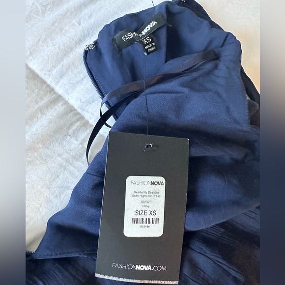 COPY - NWT Fashion Nova Navy Blue High Low Dress - Picture 5 of 7